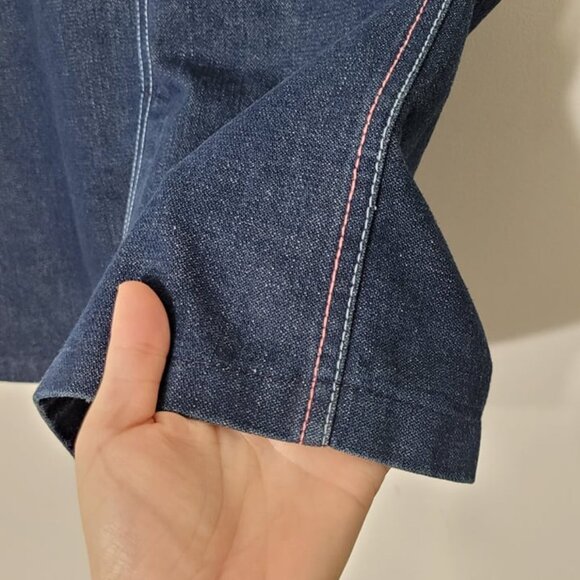 JTF Vintage Blue Dark Wash Denim 90s Jean Skirt Cotton Blend Pockets Belt Loops - Picture 5 of 13